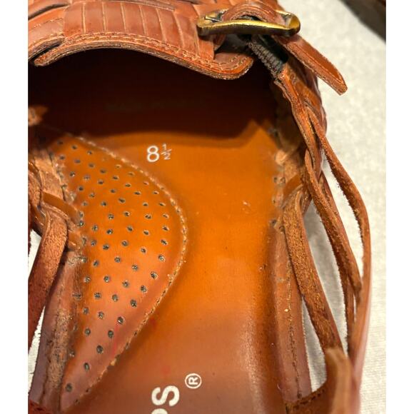 Sunsteps Size 8.5 Hand Woven Huaraches Brown Leather Women’s Shoes EUC - Picture 7 of 10